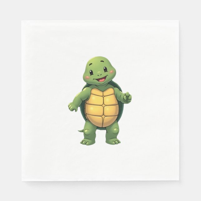 Serviette En Papier Costume d'Halloween tortue cool sans tête _ Funny  (Devant)
