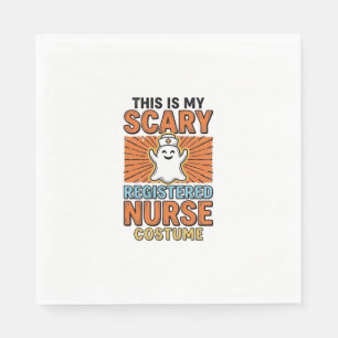 Serviette En Papier Costume d'infirmière diplômée effrayant Halloween 