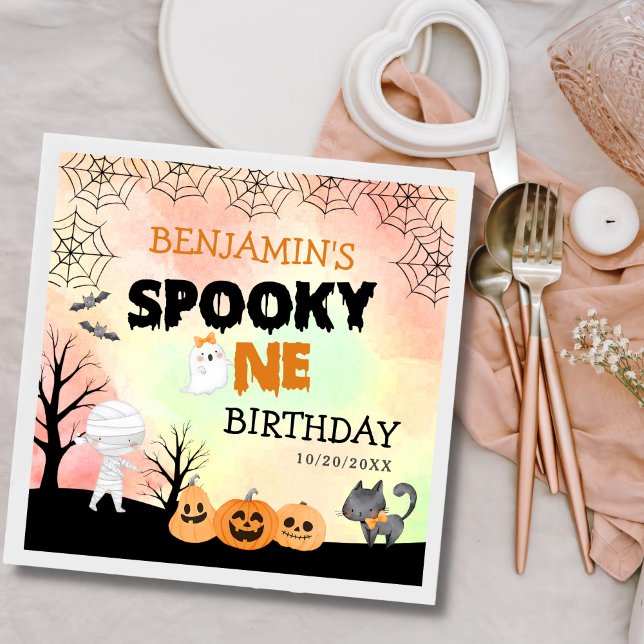 Serviette En Papier Costume enfant Halloween 1er anniversaire fête (Créateur téléchargé)