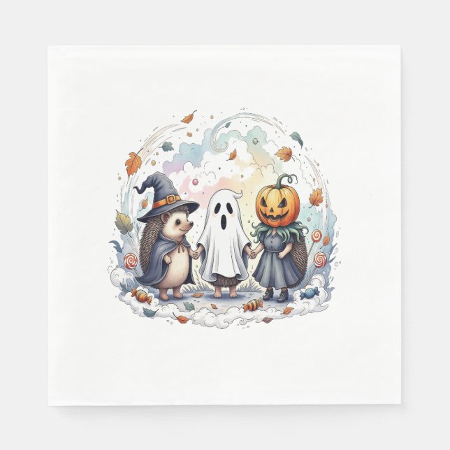 Serviette En Papier Costume Halloween Halloween (Devant)