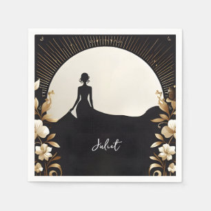 Serviette En Papier Costume Hommes Smoking Élégant Nœud Papillon Noir 