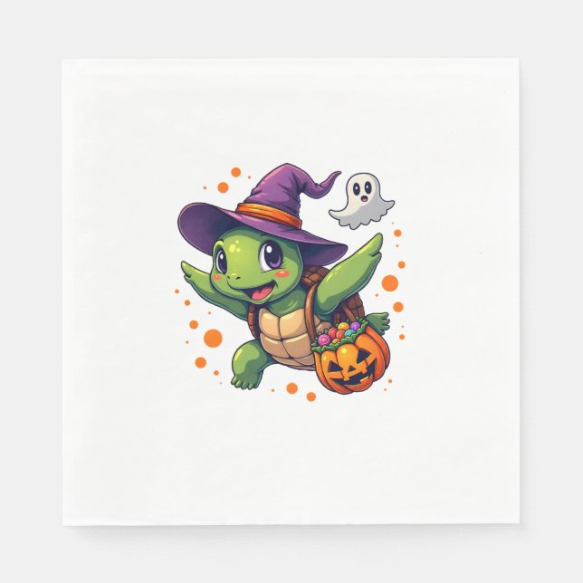 Serviette En Papier Costume Tortue Halloween Tortue Hommes Femmes Enfa (Devant)