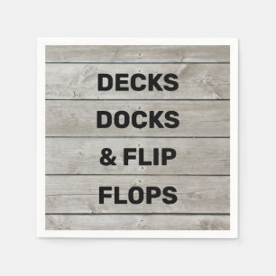 Serviette En Papier Cottage, bateau ou maison de plage - Citation à l'