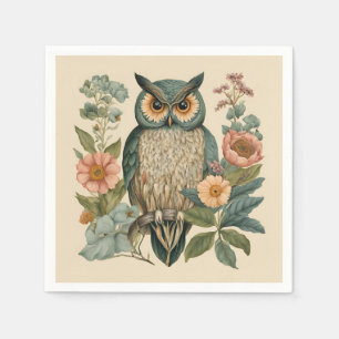 Serviette En Papier Cottagecore Chouette Mignonne