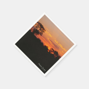 Serviette En Papier Coucher de soleil Acacia