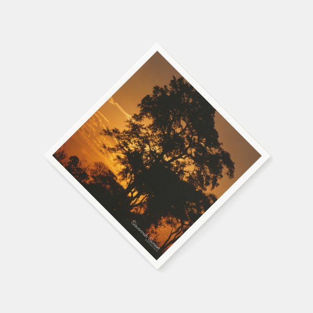 Serviette En Papier Coucher de soleil de Savannah (Coin)