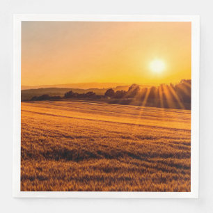 Serviette En Papier Coucher du soleil