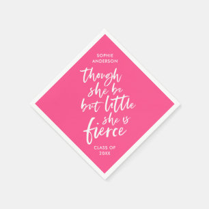 Serviette En Papier Couleur Personnalisée Script Petit Mais Fierce Sha