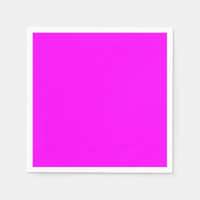 Serviette En Papier Couleur solide Fuchsia | Classic Elegant (Devant)