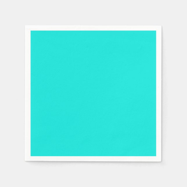 Serviette En Papier Couleur solide turquoise brillante (Devant)
