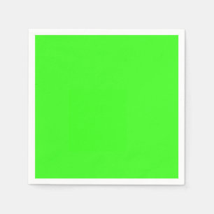 Serviette En Papier Couleur solide verte néon