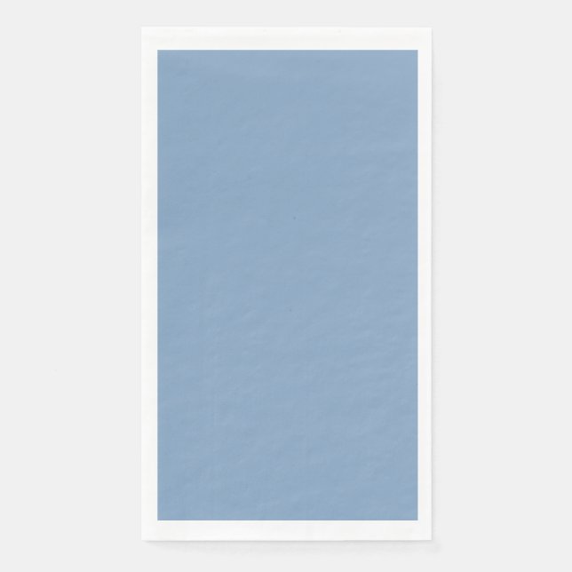 Serviette En Papier Couleur uni bleu pastel bleu poussiéreux (Devant)