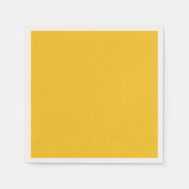 Serviette En Papier Couleur uni jaune or (Devant)