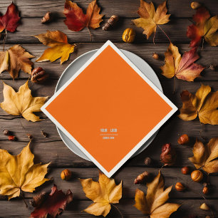Serviette En Papier couleur unie néon orange - ajouter des serviettes 