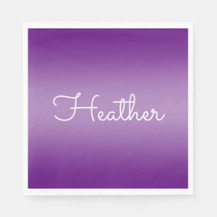 Serviette En Papier Couleur violet et blanc modifiables