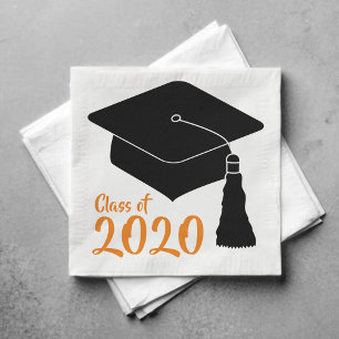 Serviette En Papier Couleurs de l'école Orange Classe Année