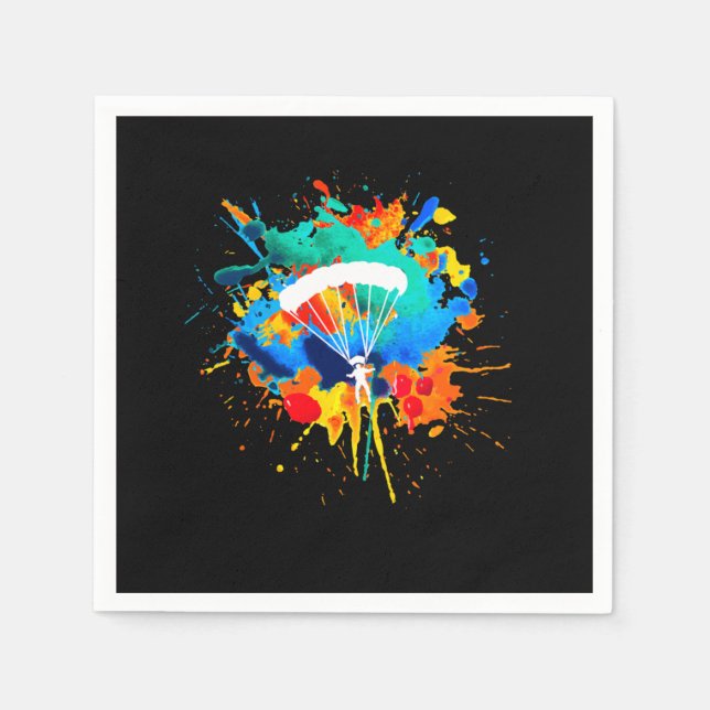 Serviette En Papier Couleurs de parachute Skydiver Skydiver (Devant)