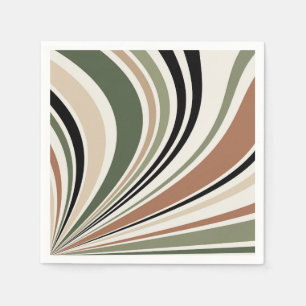 Serviette En Papier Couleurs de terre colorées vibes rétro