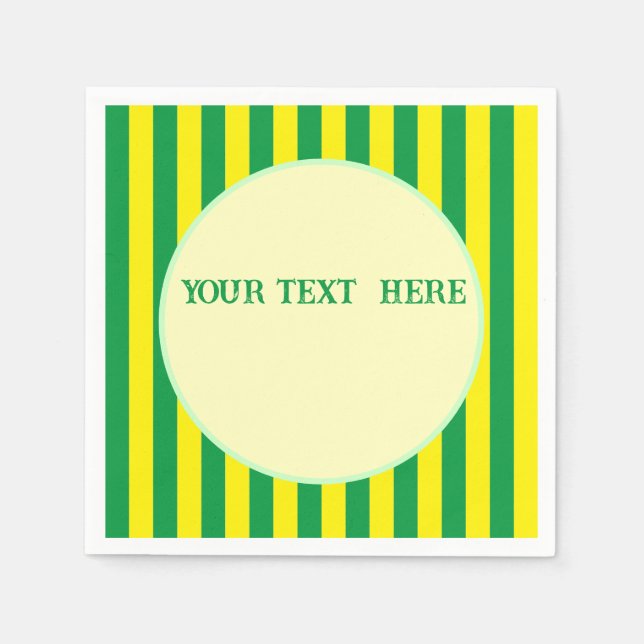 Serviette En Papier Couleurs du drapeau brésilien Texte personnalisé (Devant)