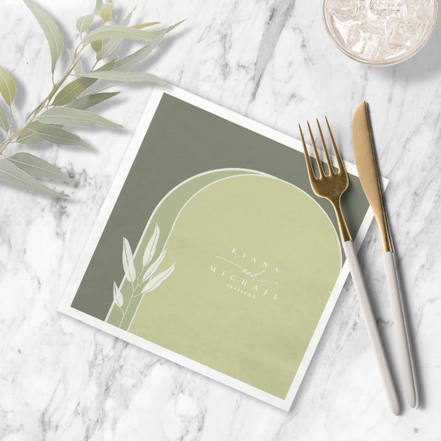 Serviette En Papier Couleurs Eucalyptus Mariage Vert ID901 (Créateur téléchargé)