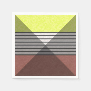 Serviette En Papier couleurs modernes Abstraites brun jaune citron bla