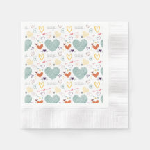 couleurs vintage à motif de cœur