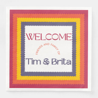 Serviette En Papier Couleurs vives avec violet