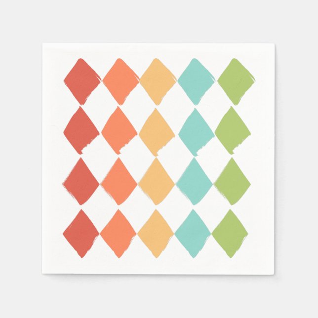 Serviette En Papier Couleurs vives été (Devant)