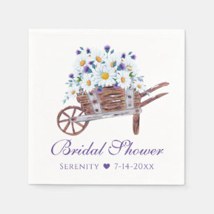 Serviette En Papier Country Daisy Aquarelle Fête des mariées florale