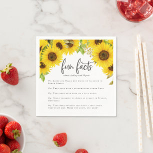 Serviette En Papier Country Sunflower Fun Faits Mariage Napkins