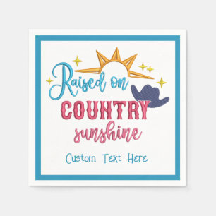 Serviette En Papier Country Sunshine Citation Western Cowboy Casquette