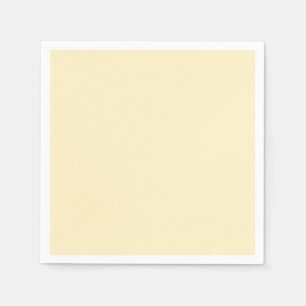 Serviette En Papier Coupe de beurre pâle Couleur uni jaune