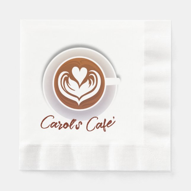 Serviette En Papier Coupe Latte Coffee (Devant)