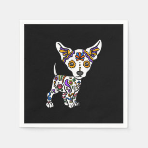 Serviette En Papier coupe sugar skull chihuahua