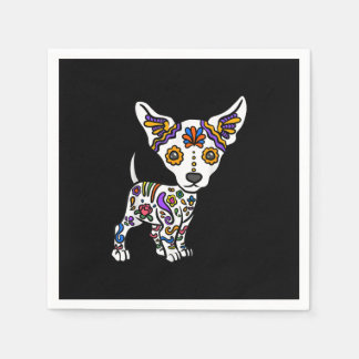 Serviette En Papier coupe sugar skull chihuahua