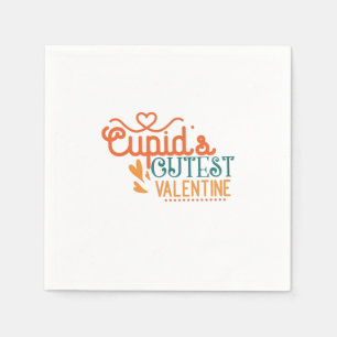 Serviette En Papier Couple Cadeau Cupid's Cutest Valentine