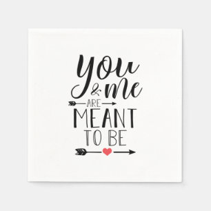 Serviette En Papier Couple Cadeau Vous Et Moi Sommes Destinés À Être