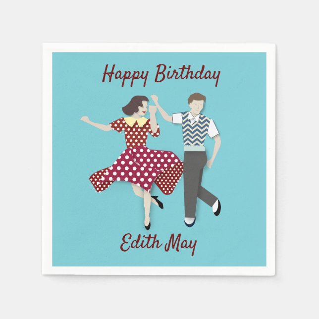 Serviette En Papier Couple de danse (Devant)