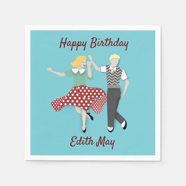 Serviette En Papier Couple de danse (Devant)