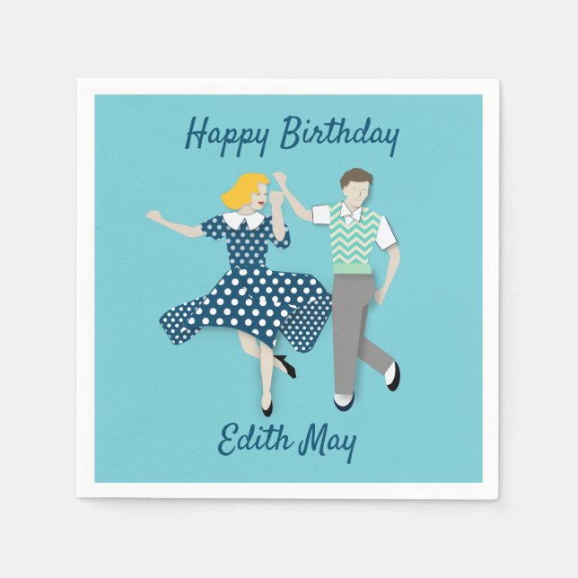 Serviette En Papier Couple de danse (Devant)