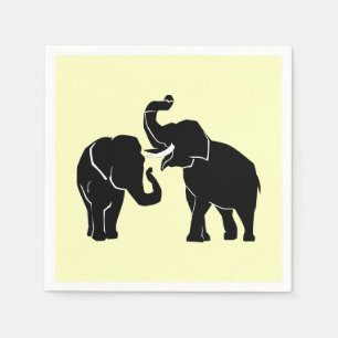 Serviette En Papier Couple éléphant Couple Couleurs personnalisées ser