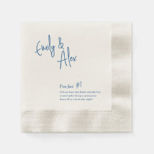 Serviette En Papier Couple Script Fun Fun Facts Mariage Napkins
