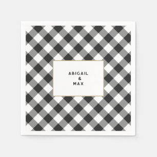 Serviette En Papier Couples Black En vichy Couples Douche Cocktail