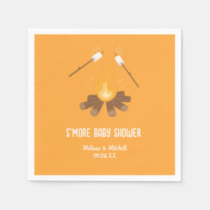 Serviette En Papier Couples Smore feu de camp marshmallow baby shower