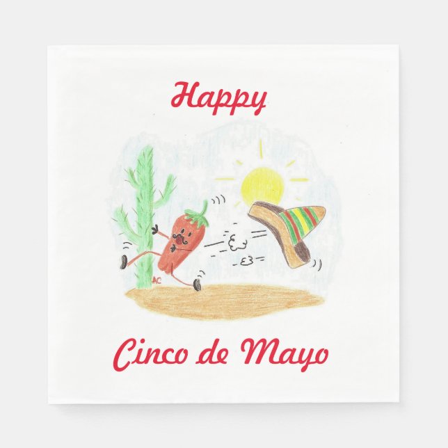 Serviette En Papier Courir habanero blanc déjeuner serviettes en papie (Devant)