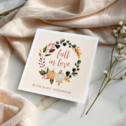Serviette En Papier Couronne de citrouille bébé chute d'amour