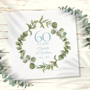 Serviette En Papier Couronne de verdure pour les 60 ans de mariage en