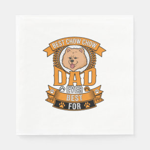 Serviette En Papier Couronne d'éternité de papa Chow Dog Empreintes de
