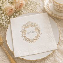 Couronne florale classique Monogramme Mariage