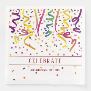 Serviette En Papier Cours d'eau et papier Confetti Napkin